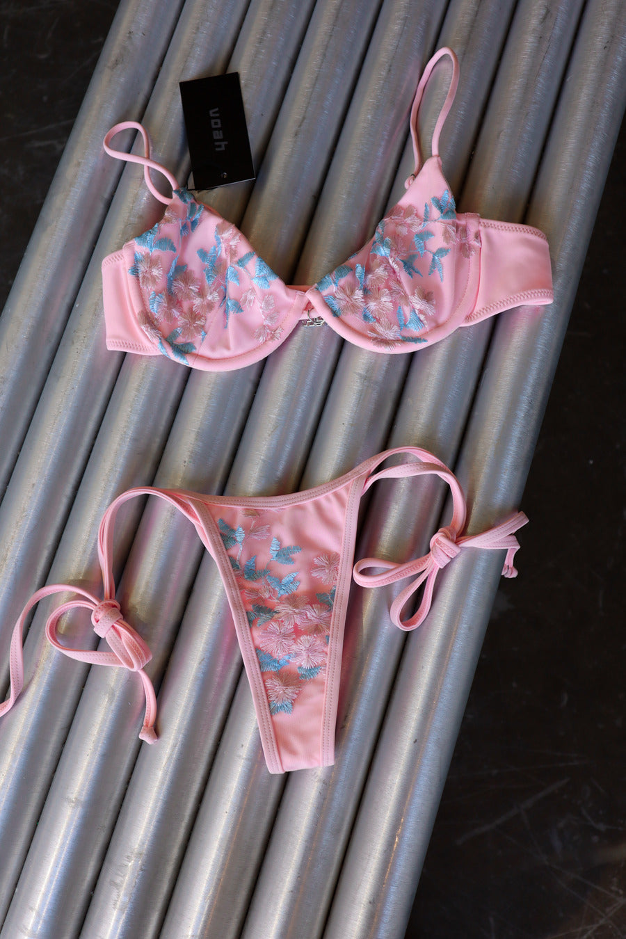 pink floral bikini - women's pink bikini