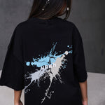 unisex black graphic T shirt