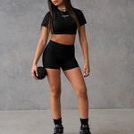 black sports bra